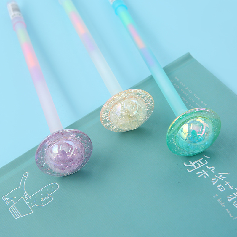 Wholesale of new creative stationery, rotating planet-shaped gel pens, and student quick-drying writing pens pic 8