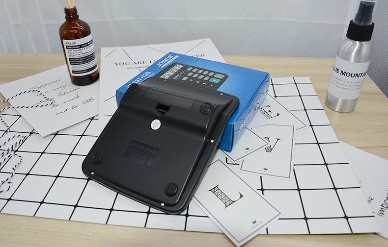 Business, finance and office calculator, 12-digit calculator, LOGO, solar-powered calculator, no electricity pic 8