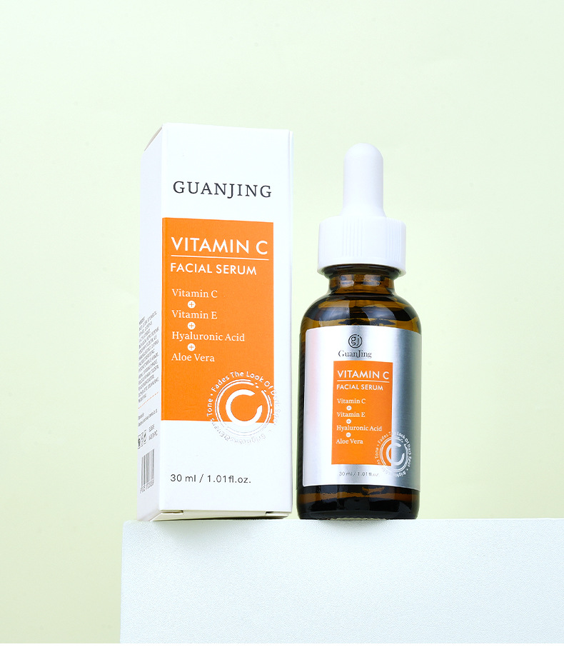 Customized Guanjing Vitamin C serum Full English OEM foreign trade Manufacturer Vitamin C Facail serum pic 9