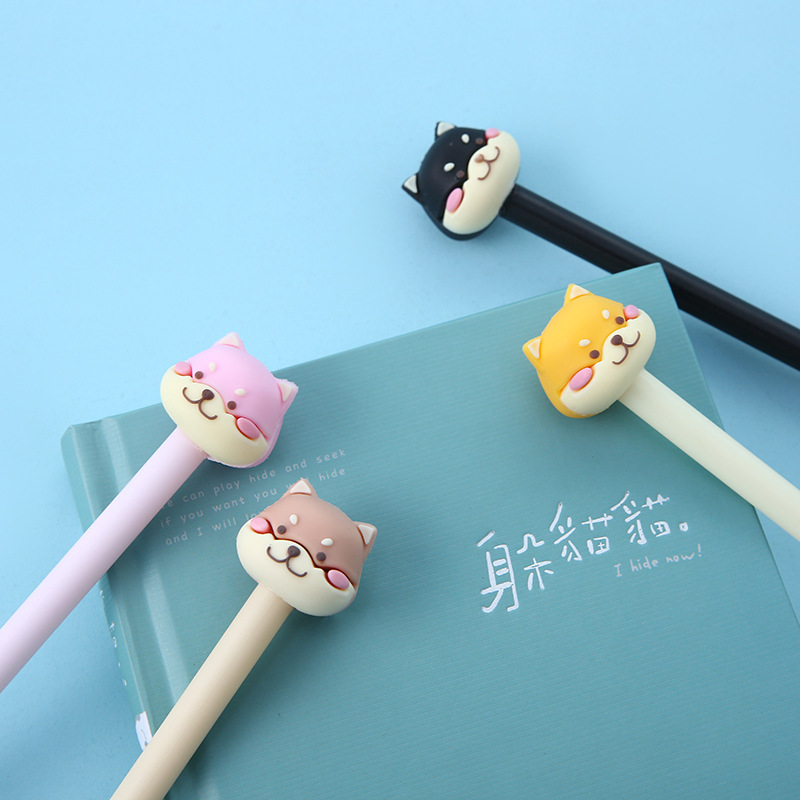 Korean version 2099 cartoon animal party signature pen Stationery store Puppy silicone gel pen high appearance level manufacturer pic 5