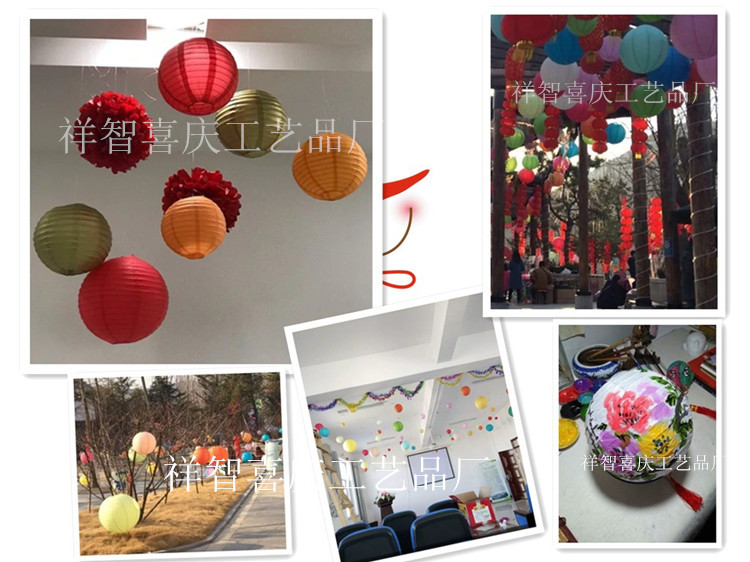 Colorful paper lanterns, DIY lanterns, wedding lanterns, year-end parties, Lantern Festival riddles, decorative items pic 15