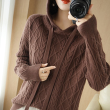 Autumn and winter stand-up collar wool core-spun yarn sweater for women, semi-high collar solid color slim fit, paired with a base layer for women 2022 new style pic 13