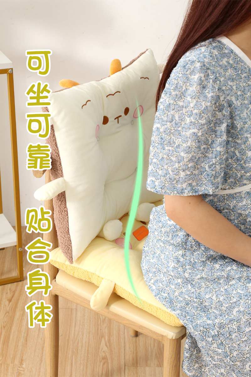 Cartoon cute chair cushions, cotton animal seat cushions, Kanglewu thickened cotton-filled perforated square chair cushions wholesale pic 6