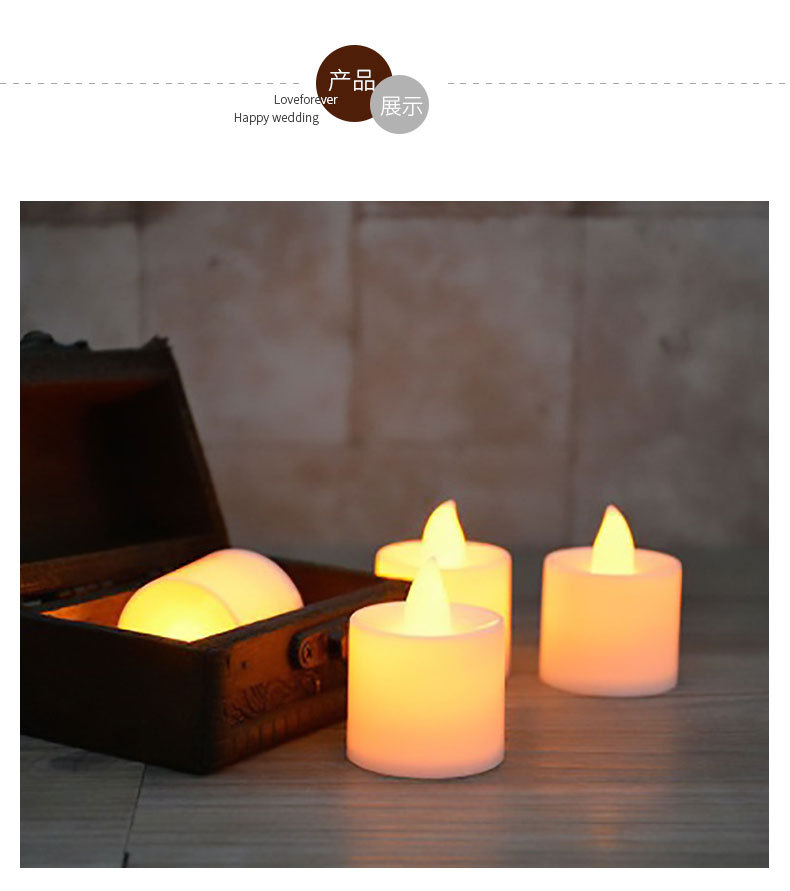 Factory direct sales of LED electronic candles that do not heat up. Wholesale of long-lasting craftsmanship tea wax for birthday and proposal lovers pic 9