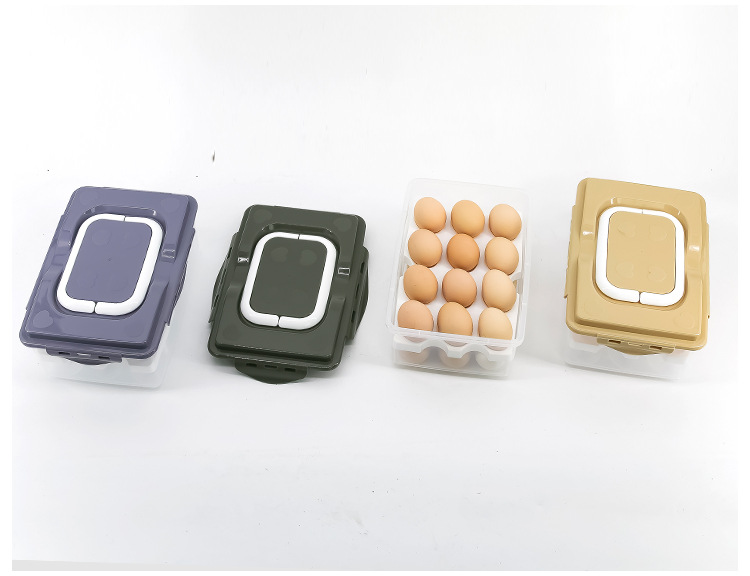 Plastic preservation box, 24-compartment egg box, refrigerator preservation storage box, double-layer tray packaging box, egg box pic 15