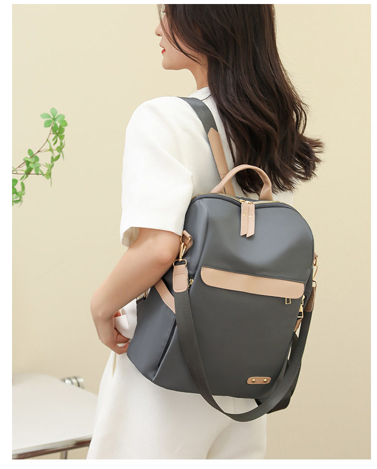 2024新款双肩包牛津布女士背包女韩版防泼水时尚斜跨包大容量潮包详情19