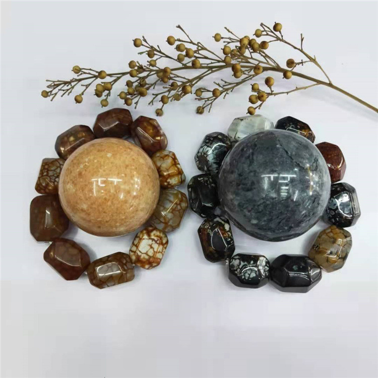 Guangshun Jewelry Wholesale of natural stone volcanic Agate bracelets, Factory direct sales of irregularly cut agate bracelets pic 3