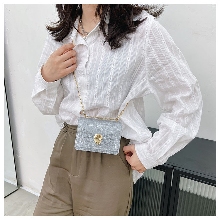 2021夏季新款PVC果冻包mini时尚花边小方包化妆包单肩斜挎ins女包详情50