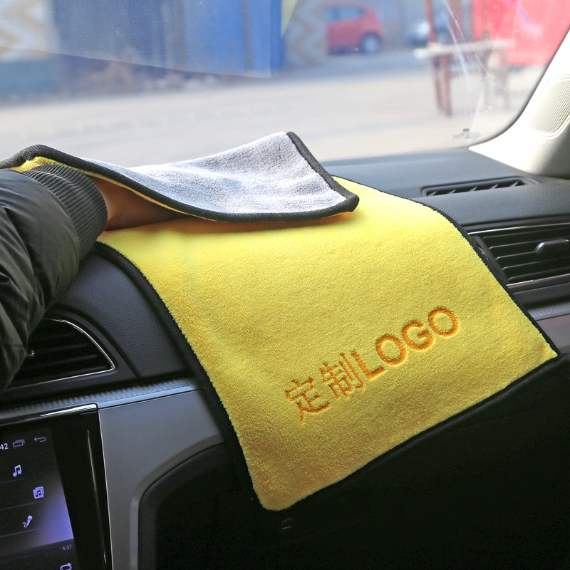 Double-sided car cleaning cloth, cleaning towel, thickened large car wash, traceless absorbent coral velvet, microfiber gift 1 pic 7