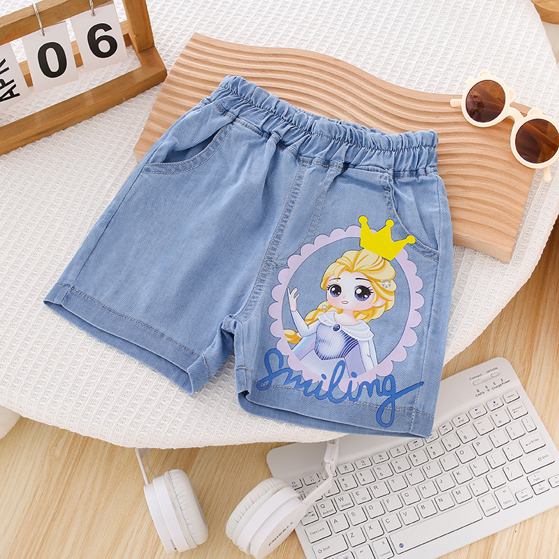 女童牛仔短裤儿童夏季薄款三分裤2023新款女宝宝洋气外穿宽松夏装详情15