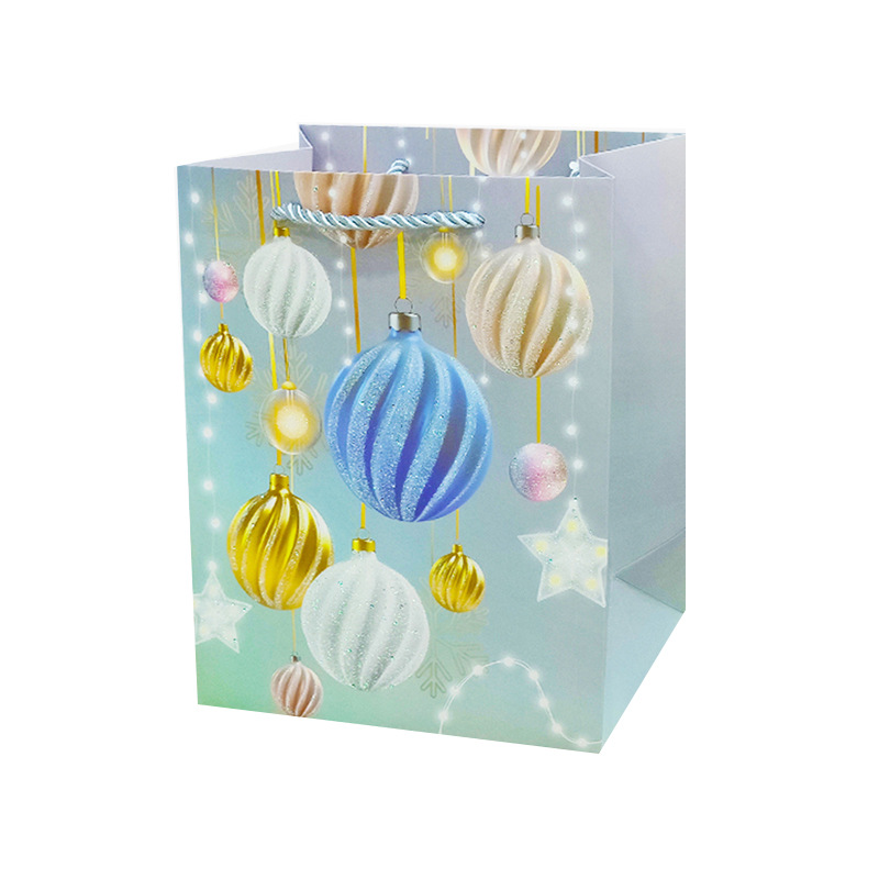 佰世特包装新款圣诞节礼品袋撒粉工艺纸袋手提袋节日包装袋批发详情6