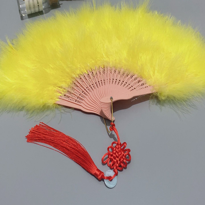 Full-fleece thickened Turkey feather fan, 50*30CM, cheongsam fashion show stage performance prop, colorful full-fleece fan pic 27