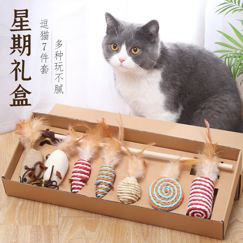 Wholesale of cat teaser sticks, caterpillar cat toys, steel wire feather cat teaser sticks, interactive cat play steel wire toy products pic 5