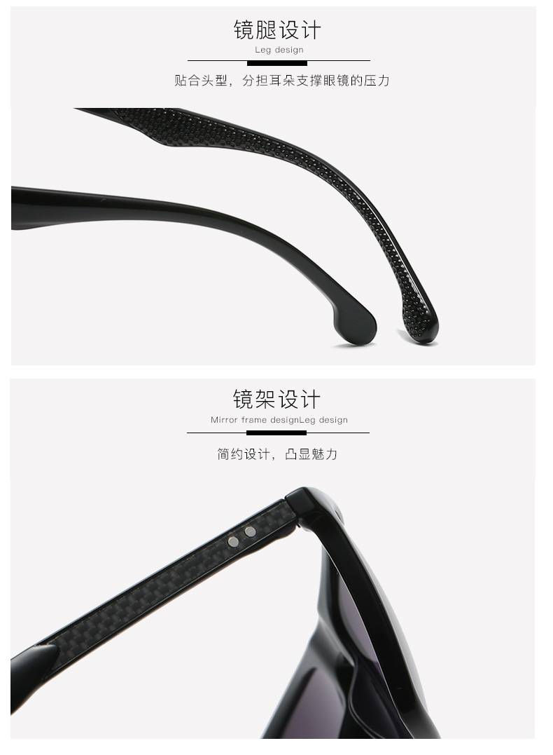 厂家新款跨境专供男女同款CARR***系列C51潮流时尚太阳镜新品眼镜详情12