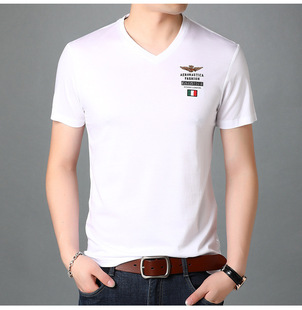 A new short-sleeved T-shirt for men made of mulberry silk in summer, with a round neck and solid color. It is a simple and thin Korean-style trendy base layer made of silk pic 5