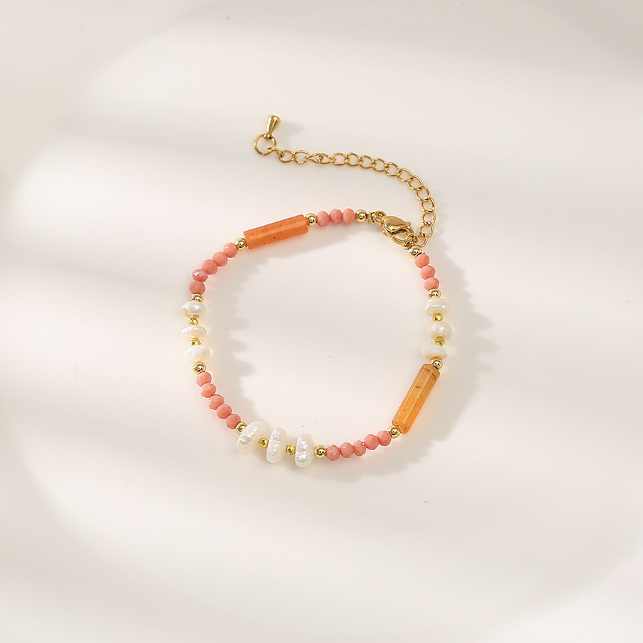 东陵石锆石巴洛克天然珍珠百搭手链小众设计轻奢手镯闺蜜学生手饰详情3