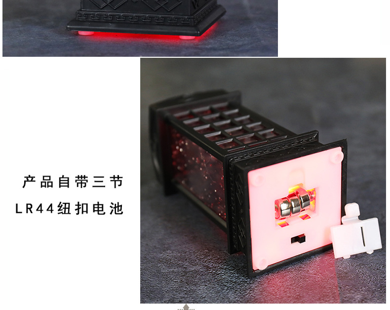 圣诞万圣节小风灯LED发光烛台灯小夜灯圣诞节装饰品创意圣诞礼物详情9