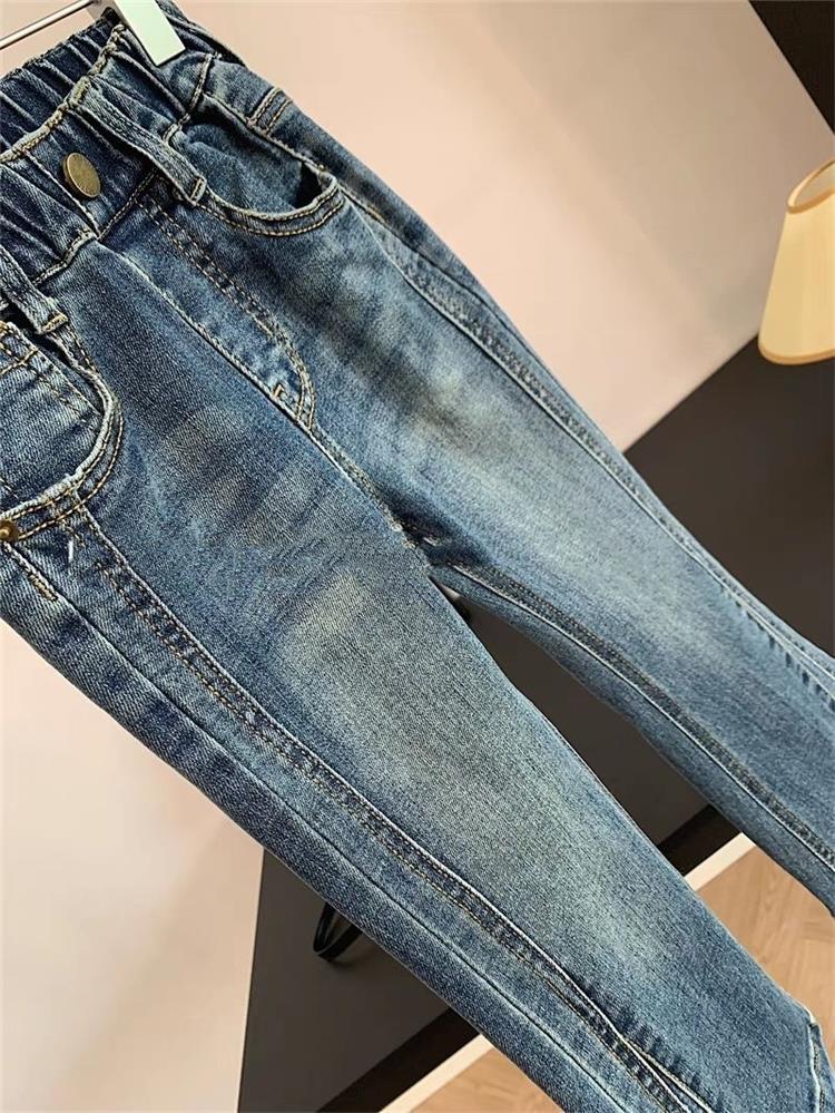 女童春装牛仔裤2024新款女大童春秋款复古时尚洋气学生百搭喇叭裤详情13