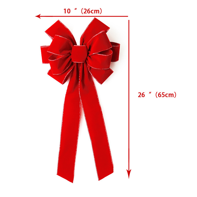 Wholesale red velvet fabric bows, Christmas decorative bows, red bows, Christmas bows pic 12