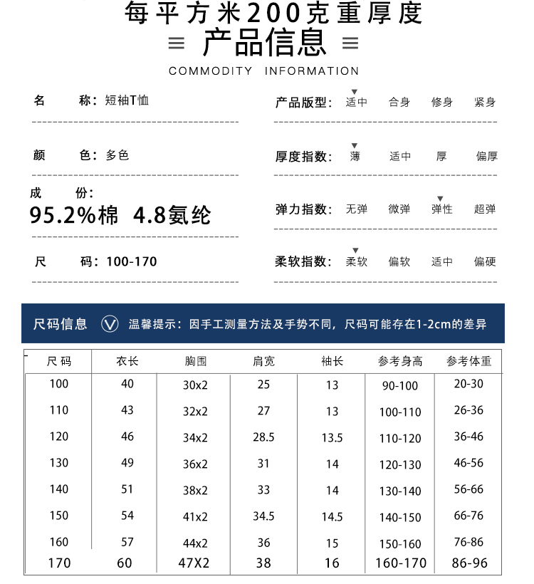 A类儿童短袖t恤纯棉半袖女童t恤男童短袖童装日系打底短袖乖纯潮详情33