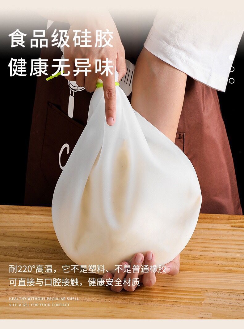 Silicone dough kneading bag and dough bag, non-sticky and fresh-keeping kitchen dough rising bag, thickened dough resting bag, multi-functional baking pic 7