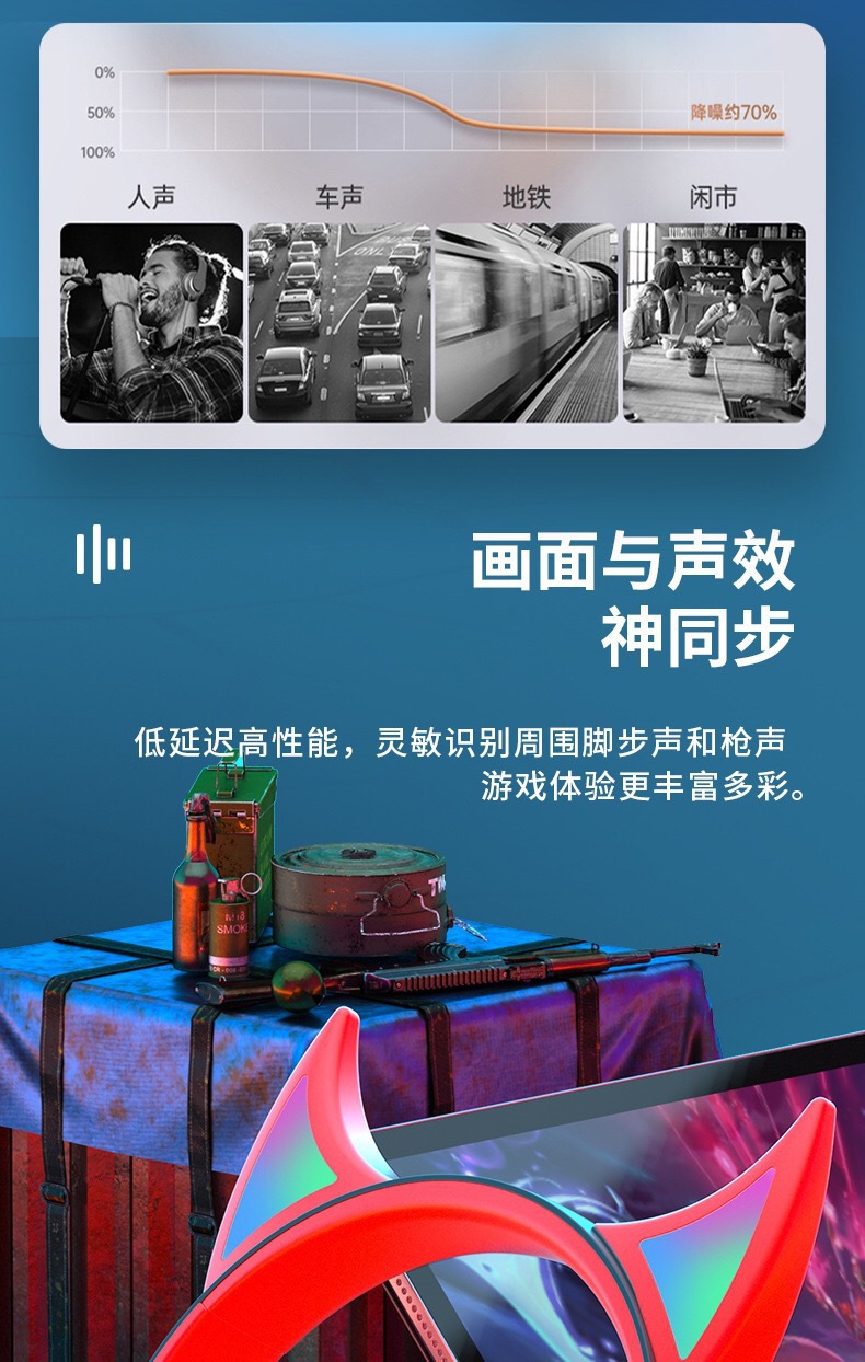 跨境爆款STN-29头戴式恶魔蓝牙耳机游戏插卡FM通话无线电竞猫耳详情6