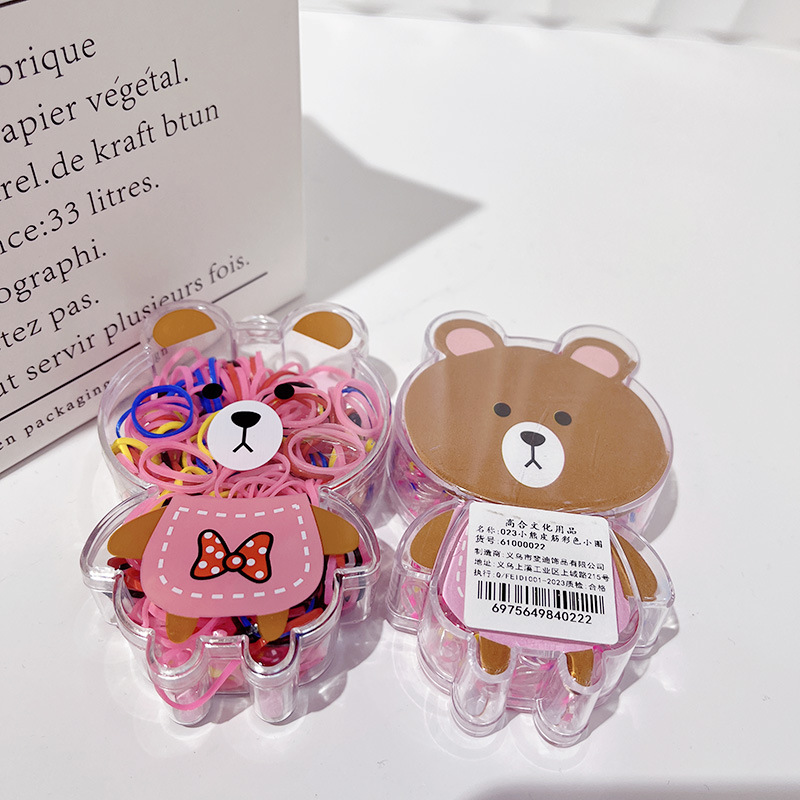 不伤发儿童一次性皮筋彩色小皮筋发圈韩版发绳扎头发成年头饰可爱详情5