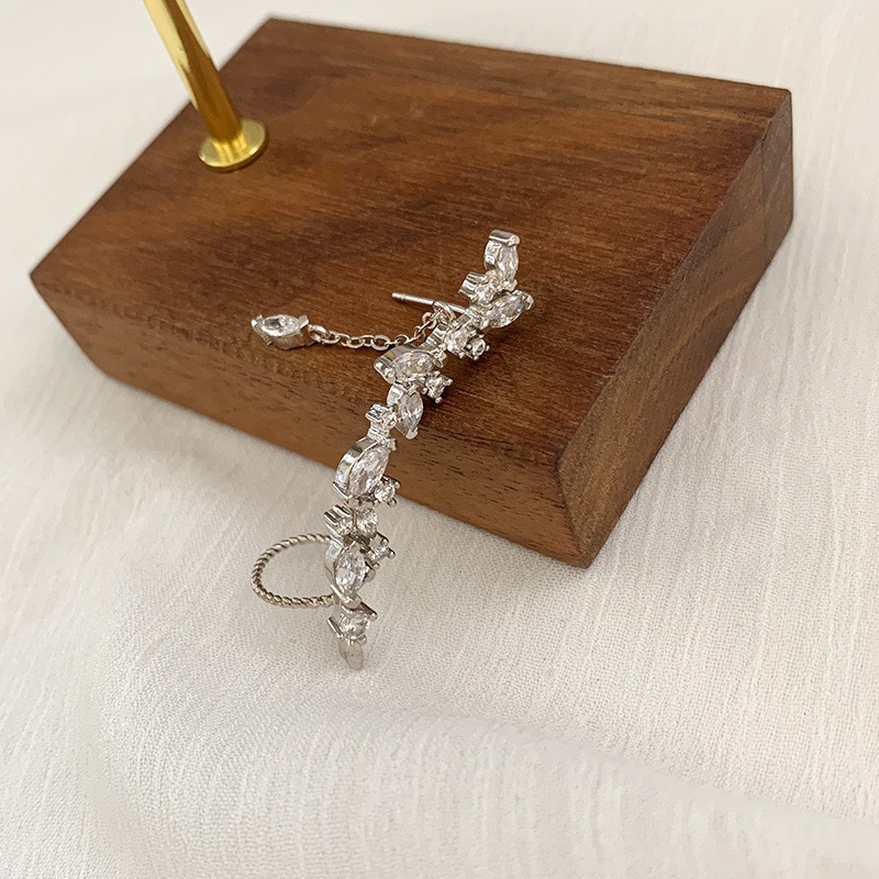 银色气质流苏耳骨夹无耳洞一体式耳钉耳夹小众设计高级潮耳环耳饰详情11