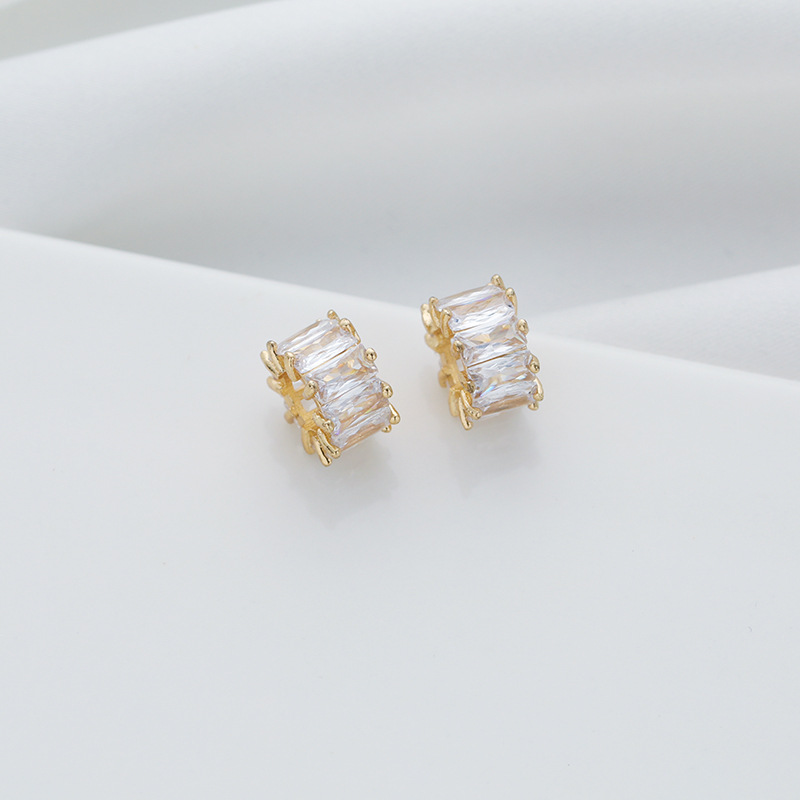 14K包金保色桶珠大孔隔珠镶嵌梯方锆石diy手工项链手链饰品配件详情4