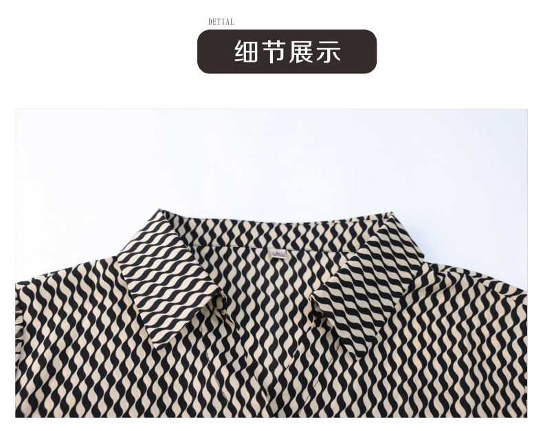 中年妈妈夏装雪纺衬衫长袖2024新款中老年女洋气上衣打底花色衬衣详情22