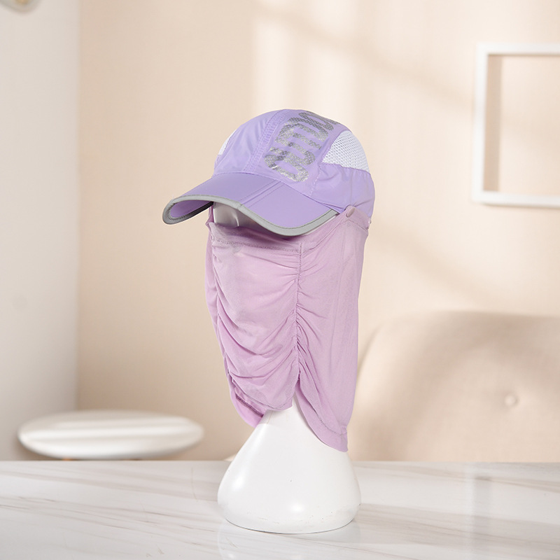 Wholesale of 2020 new outdoor sports cycling sun protection headgear, dust-proof full face hood, foldable fishing cap pic 7