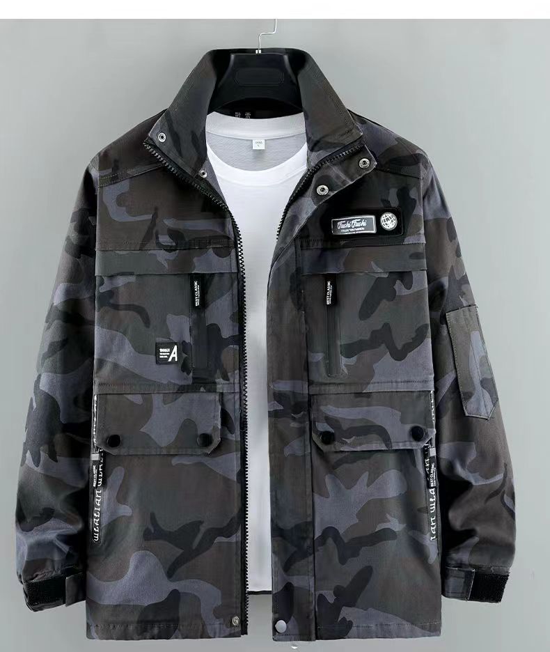 厂家批发春秋工作服弹力工装汽修户外耐脏电焊劳保防烫迷彩服套装详情42