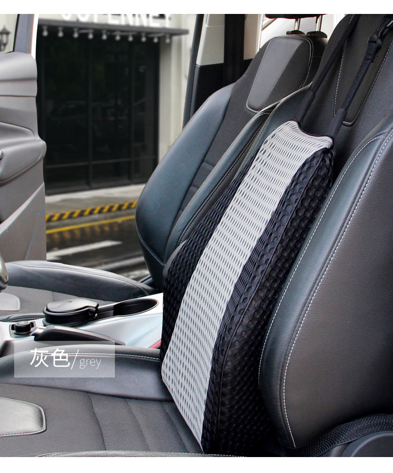 双绑带汽车腰靠记忆棉车用办公室靠垫座椅护腰腰枕腰垫靠背详情15