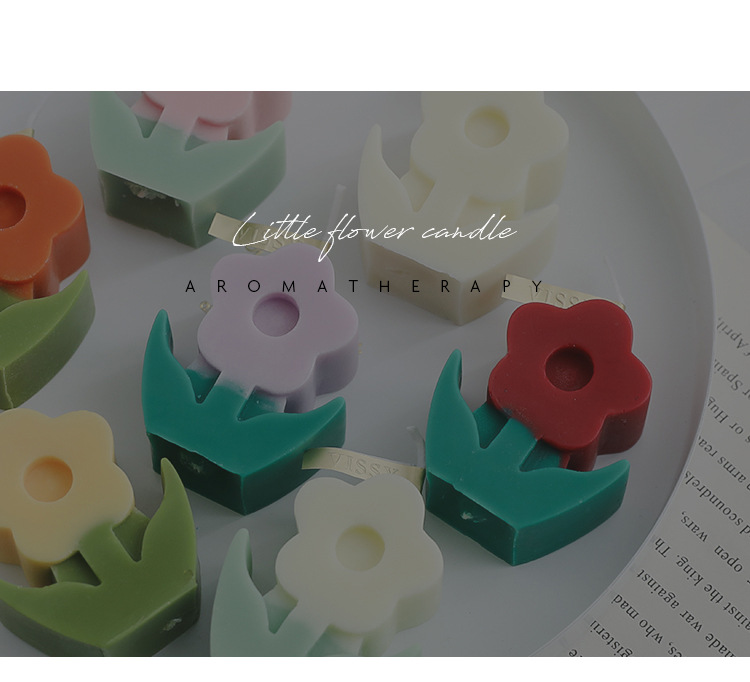 Flower scented candles Creative home decoration flower candles Scented candles electronic candles candles pic 1