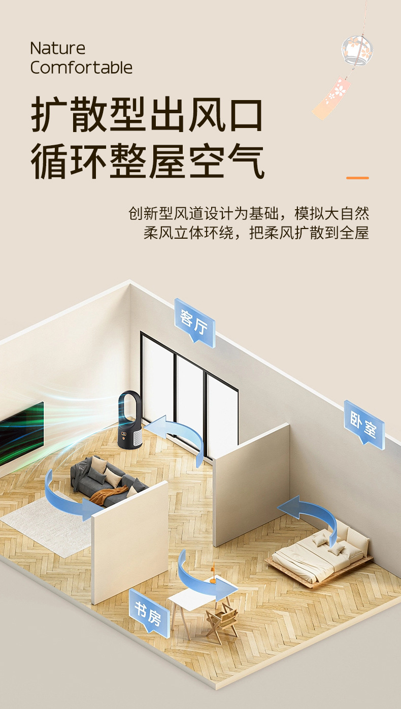 Wholesale of new desktop bladeless fans, desktop USB cooling fans, vertical tower fans, and charging fans for children and mothers pic 12