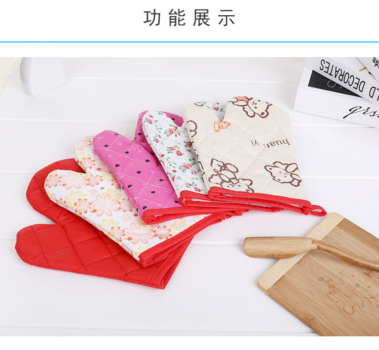 Non-woven fabric microwave gloves for foreign trade, high-temperature resistant baking gloves, heat-insulating and anti-slip gloves pic 4