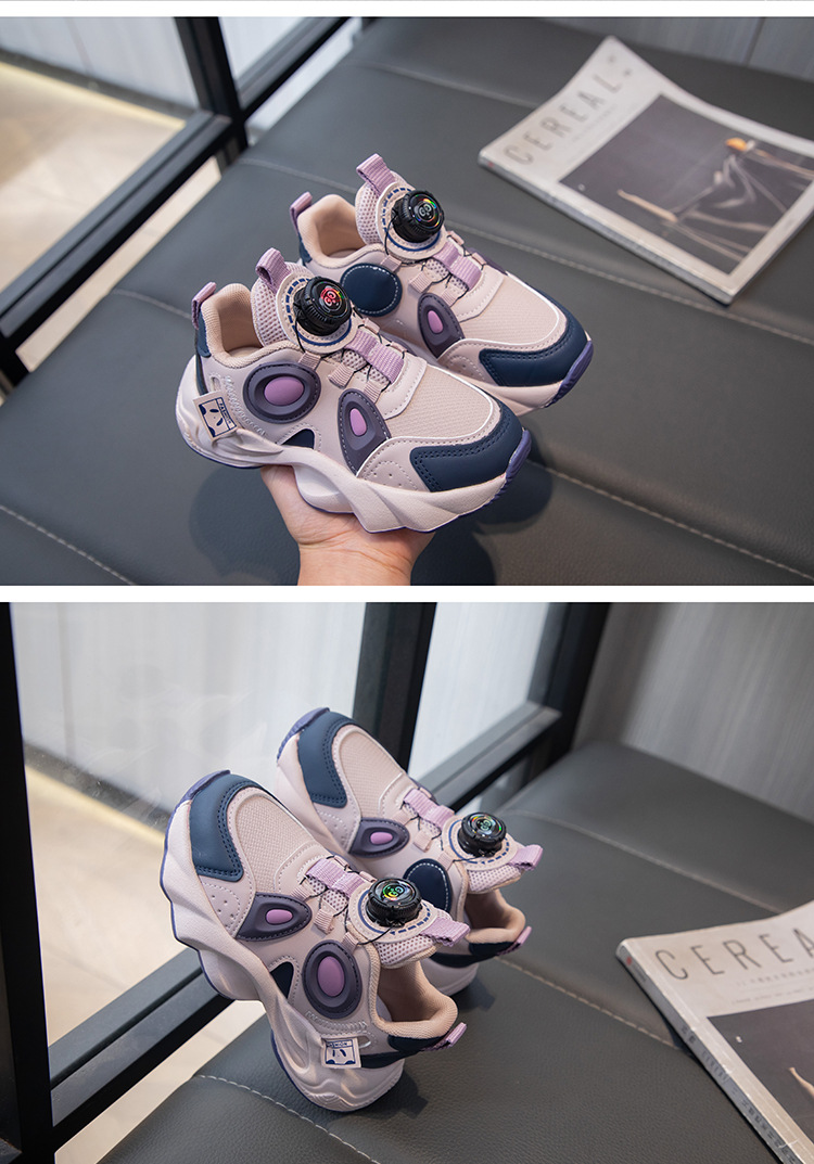 女童运动鞋2024春秋季新款透气儿童旋转扣中大童爆款百搭老爹鞋子详情10