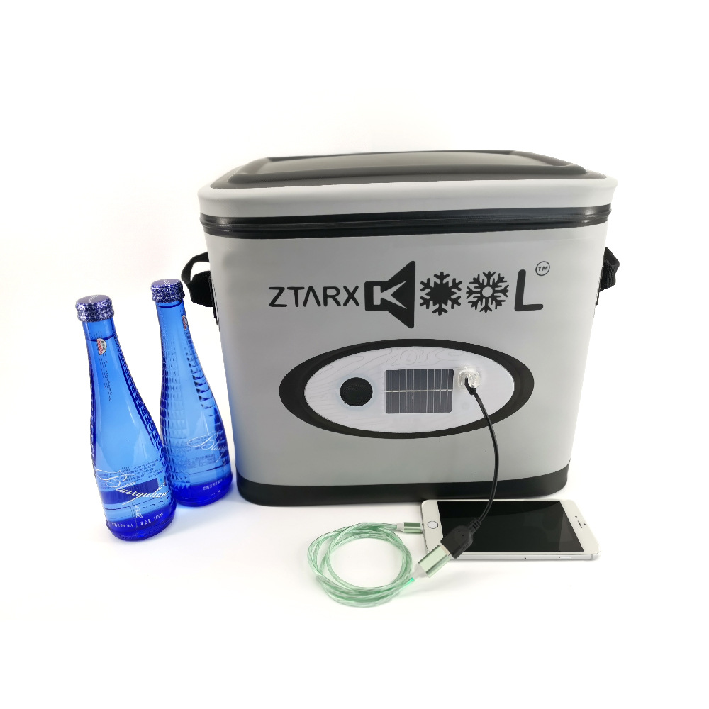 ZTARX Outdoor Picnic Bag, Solar charging, fresh-keeping ice pack, ice bag, LED Bluetooth speaker, double-shoulder picnic ice pack pic 5