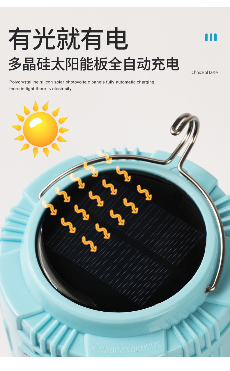 跨境新款露营灯帐篷野营灯应急主灯LED充电强光超亮锂电停电 家用详情1