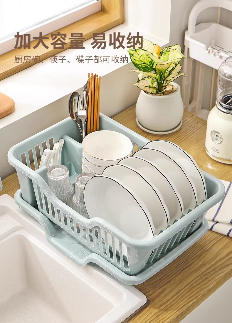 碗碟收纳架厨房水槽置物架小型碗柜碗盘盒滤水碗筷篮放碗架沥水架1详情2