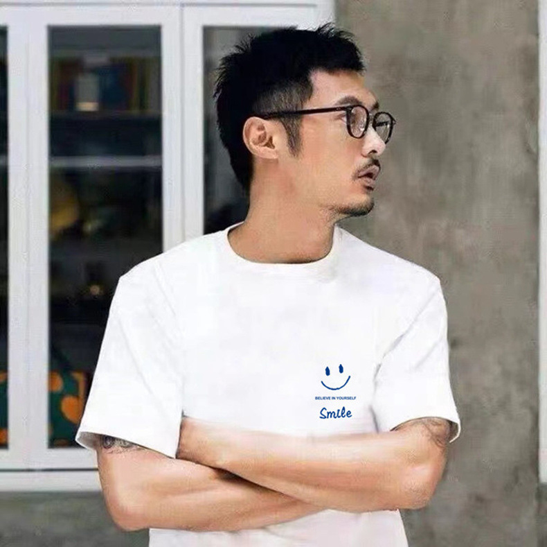 新款夏季男士短袖t恤男学生棉T恤夏装圆领半袖青年打底衫ins潮牌详情3