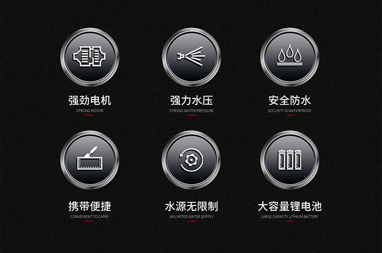 批发洗车高压水枪洗车机豪华款简易无限充电式锂电池户外家用款详情15