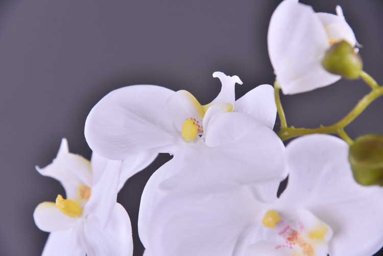 Wholesale of high-end artificial phalaenopsis from the manufacturer. 4-flower artificial phalaenopsis, a popular decorative artificial flower pic 6