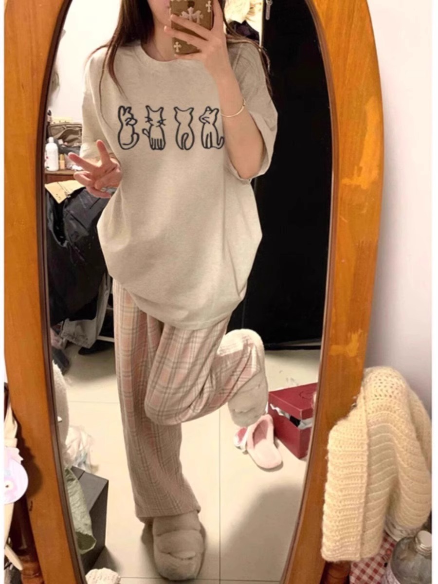 纯棉潮牌短袖T恤女夏季2025宽松设计感小众半袖复古美式上衣体恤详情3