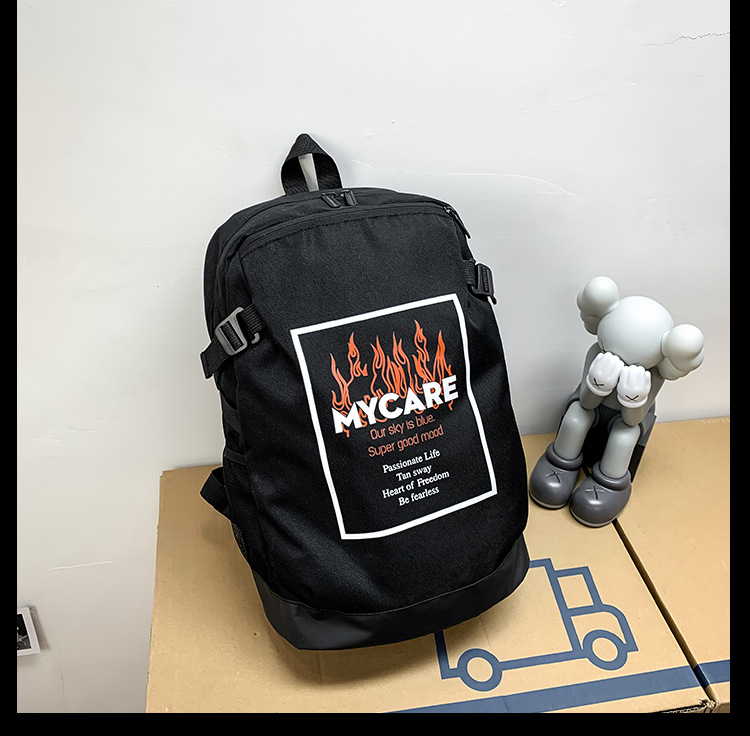 2021 Korean version fashionable couple style cartoon print cool backpack, large-capacity trendy schoolbag for junior and senior high school students pic 50