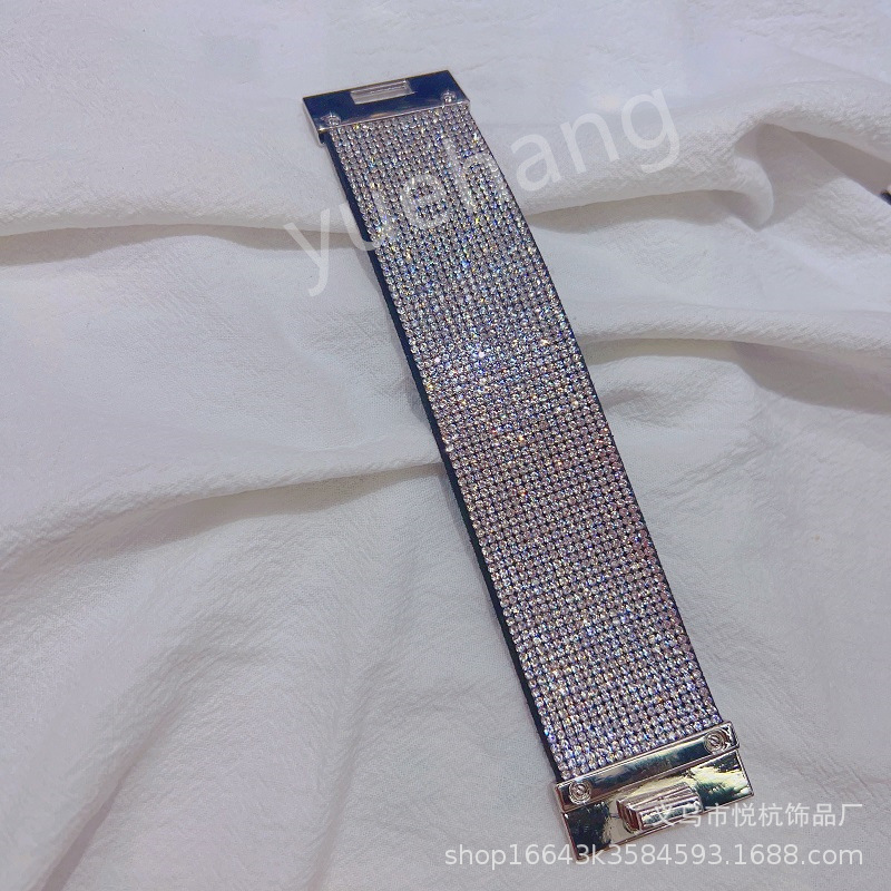 跨境电商水钻皮革链条斜挎单肩手机包竖款百搭女包时尚斜跨包详情6