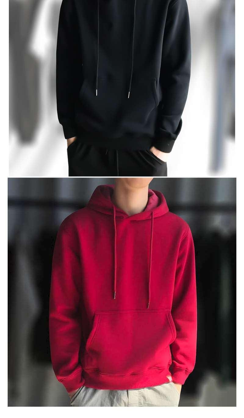 帽衫男款春秋季加绒厚款卫衣男士连帽潮流外套侣套头衫青年韩版详情7