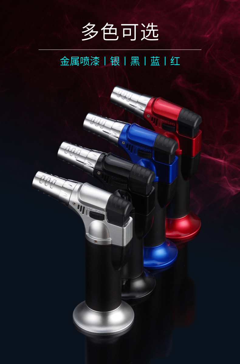 Simple lighters, windproof wholesale, mini direct injection high-temperature welding gun, moxibustion, personalized inflatable metal spray gun, flamester pic 4