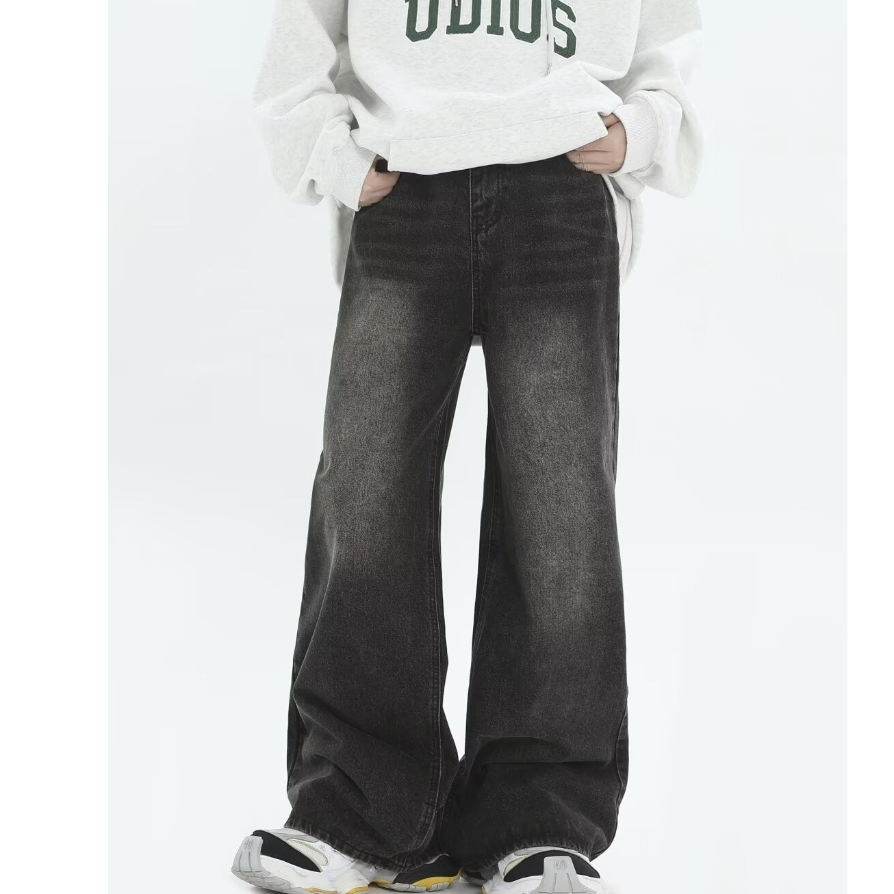 High street jeans for Spring/Autumn 2024, loose and tight American retro wide-leg straight-leg trendy casual long pants for men pic 6