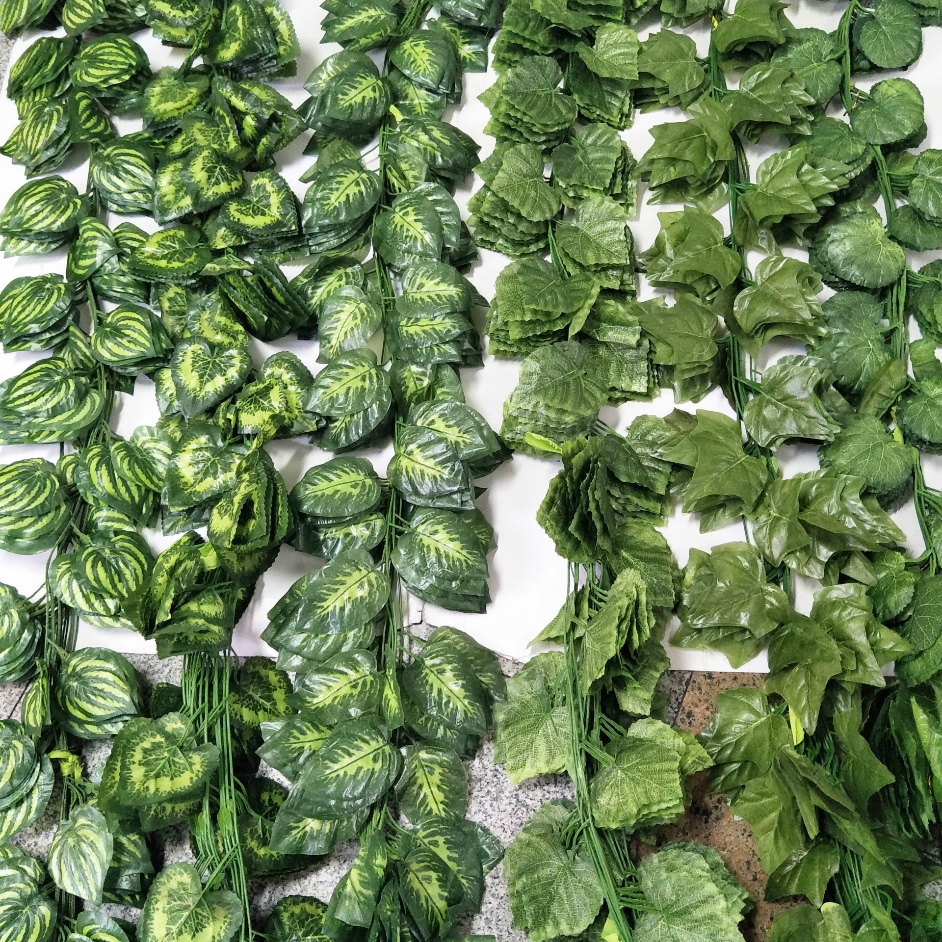 Artificial grape leaf vine, artificial flower climbing ivy, climbing vine, ceiling decoration flower vine, climbing vine, artificial leaf, crabapple leaf, rabbit pic 2